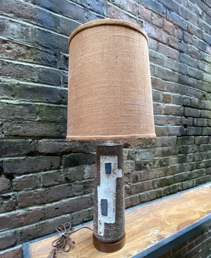 Zaalberg Dutch Pottery Abstract Design Lamp