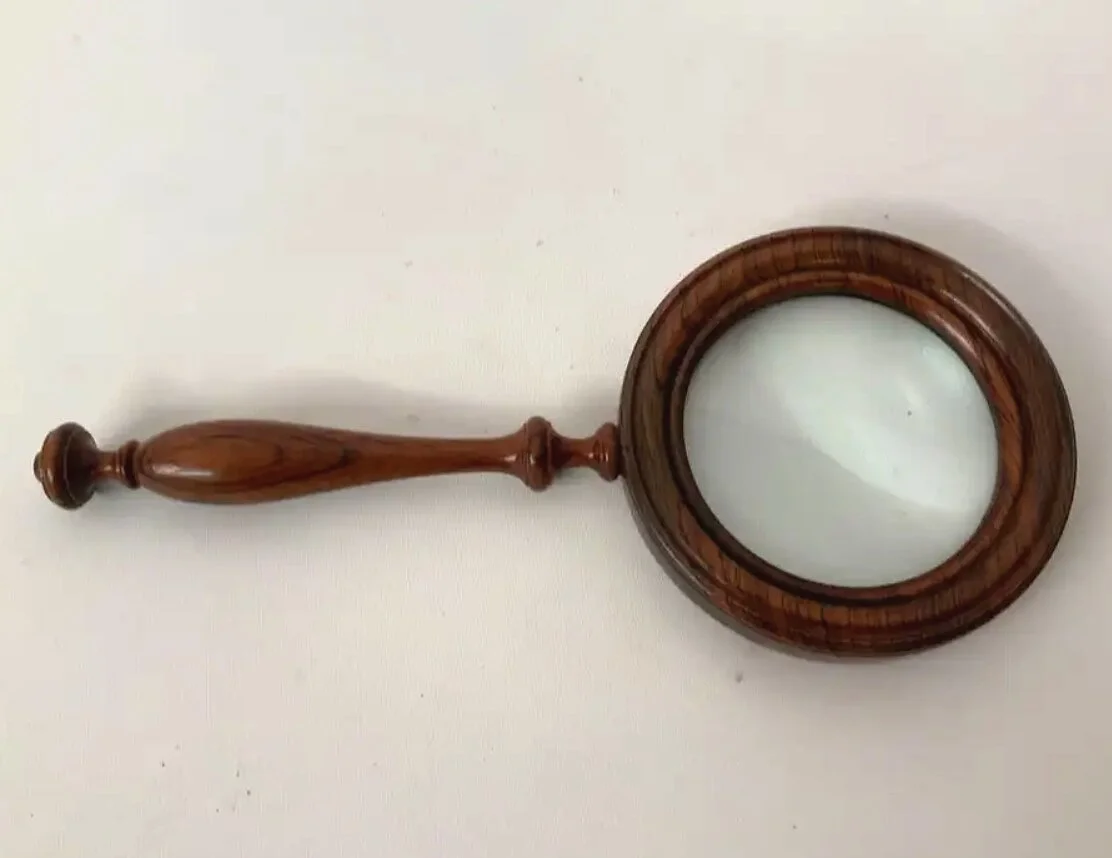 1960s Charles Deacon & Son Rosewood Handmade Magnifying Glass
