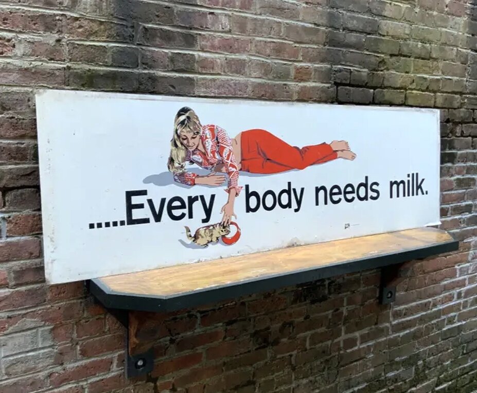 1970 Connecticut Milk Foundation Advertising Sign