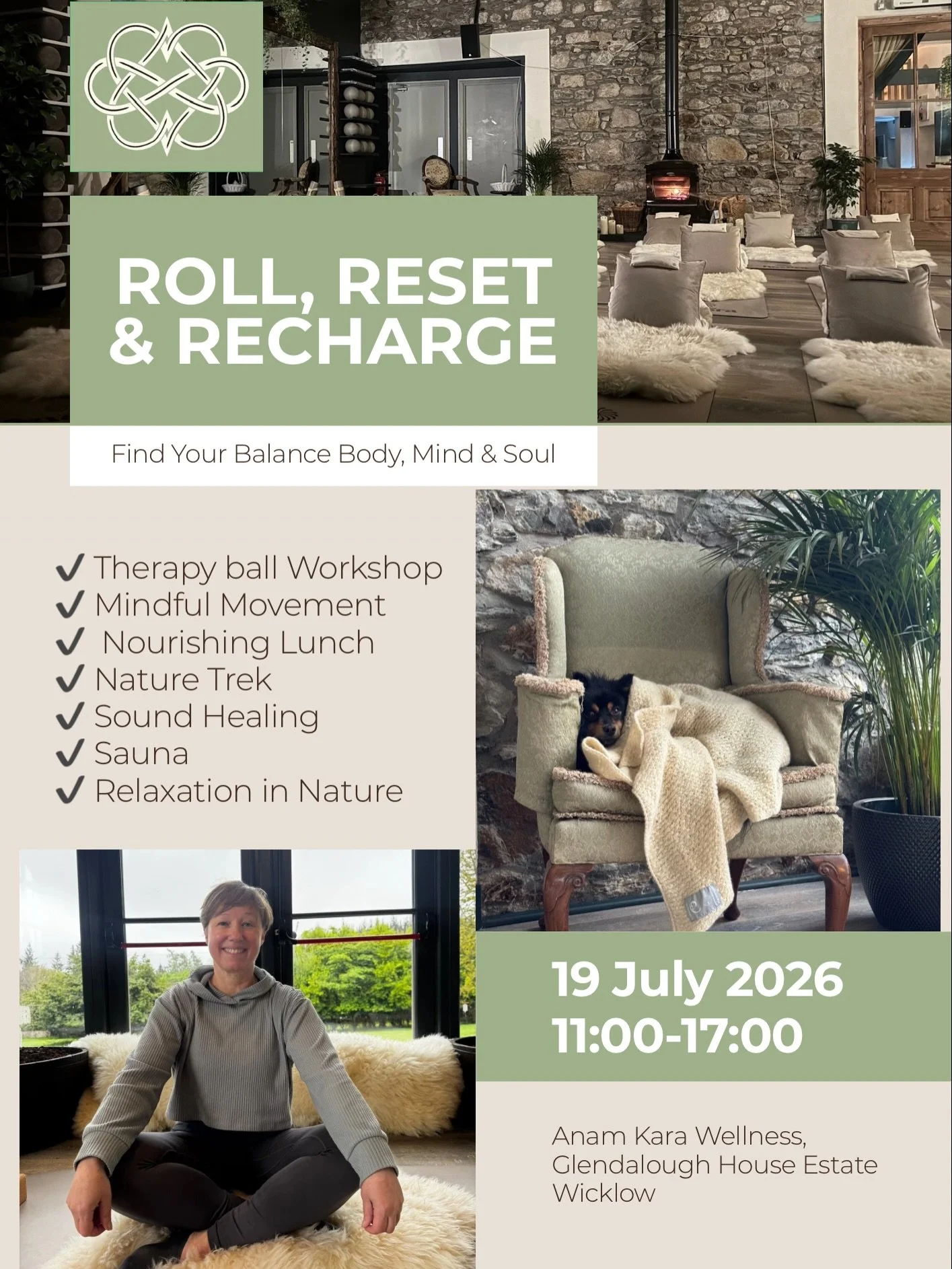 ✨ Roll &amp; Reset Retreat is BACK ✨

After the beautiful success of our very first retreat day, we&rsquo;re beyond excited to officially announce our next Roll,Reset &amp; Recharge Retreat at Anam Kara Wellness on July 19th 💚🌿

Myself and Sophie h