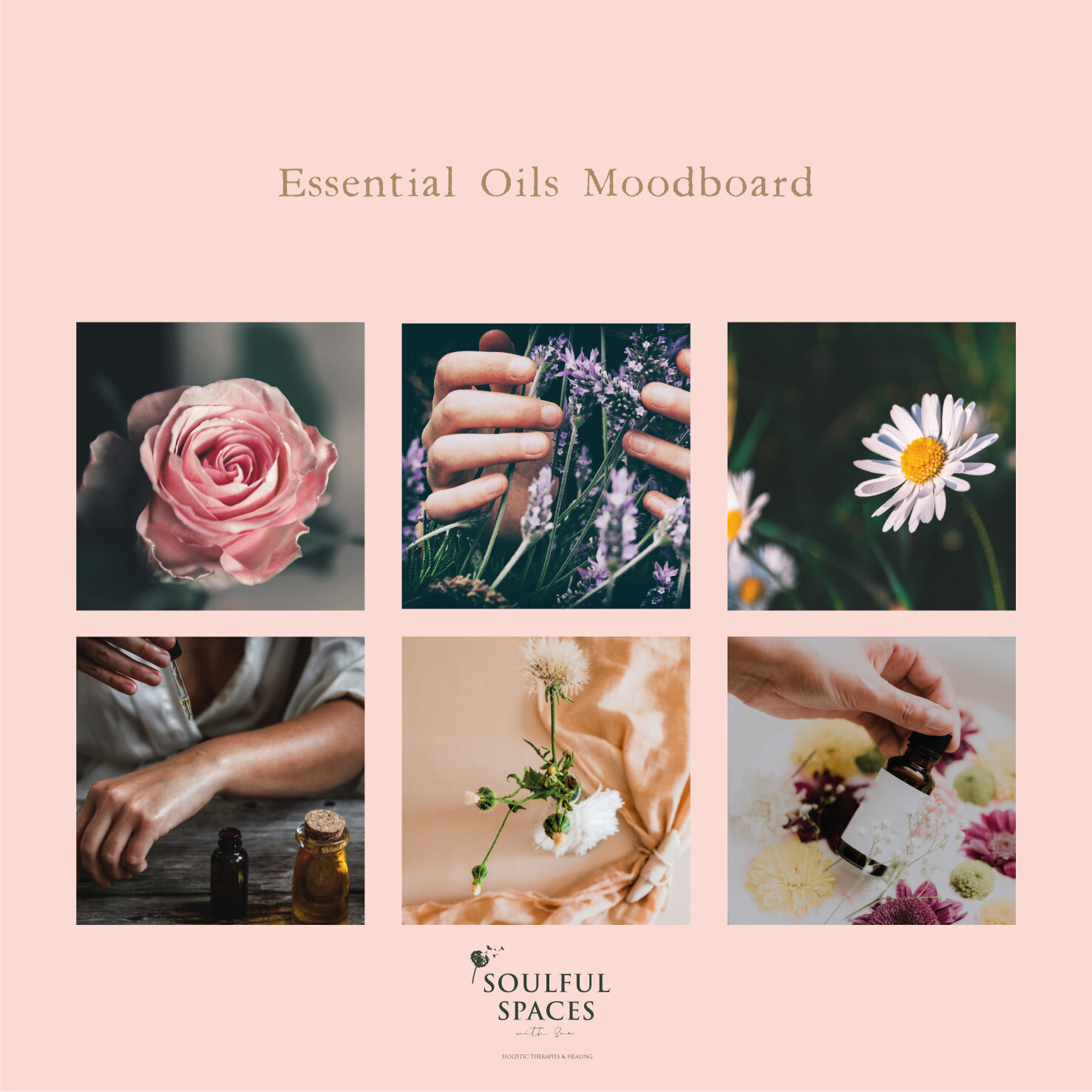 Soulful Spaces Essential Oils moodboard