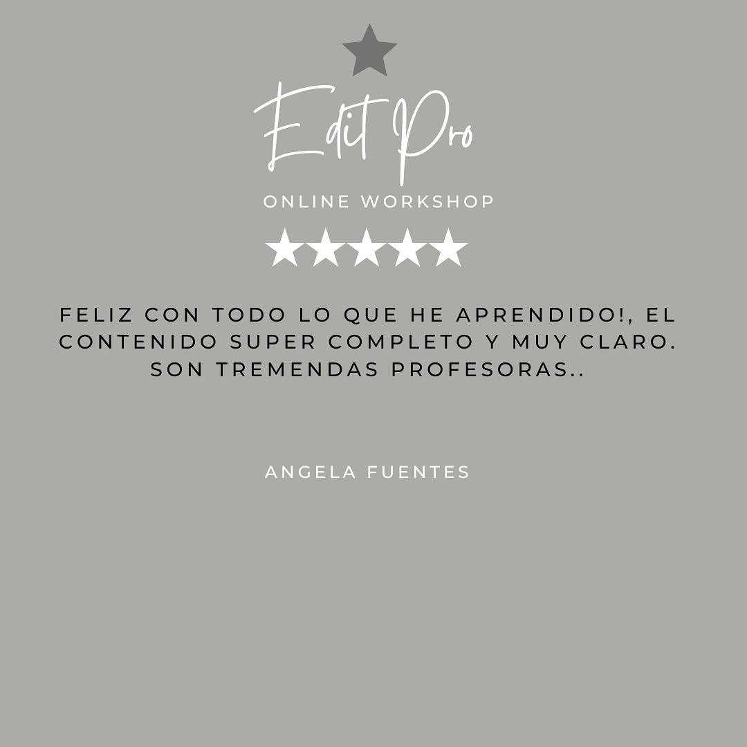Los testimonios de nuestros alumnos son nuestra mayor garant&iacute;a 🤗

&iquest;Est&aacute;s cansado de ver tus fotos y sentir que les falta ese toque especial? &iquest;Te gustar&iacute;a aprender a editar tus im&aacute;genes como un profesional y 