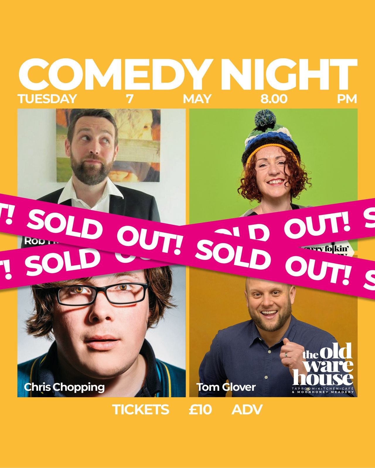 SOLD OUT...SOLD OUT...SOLD OUT!

Well, don't say we didn't warn you! 

All tickets are now SOLD for our 3rd 'Comedy Night' on Tuesday 7th May.  We look forward to seeing you then!
.
.

#moonhoney #theoldwarehouse#meadindevon #localproduce #kingsbridg