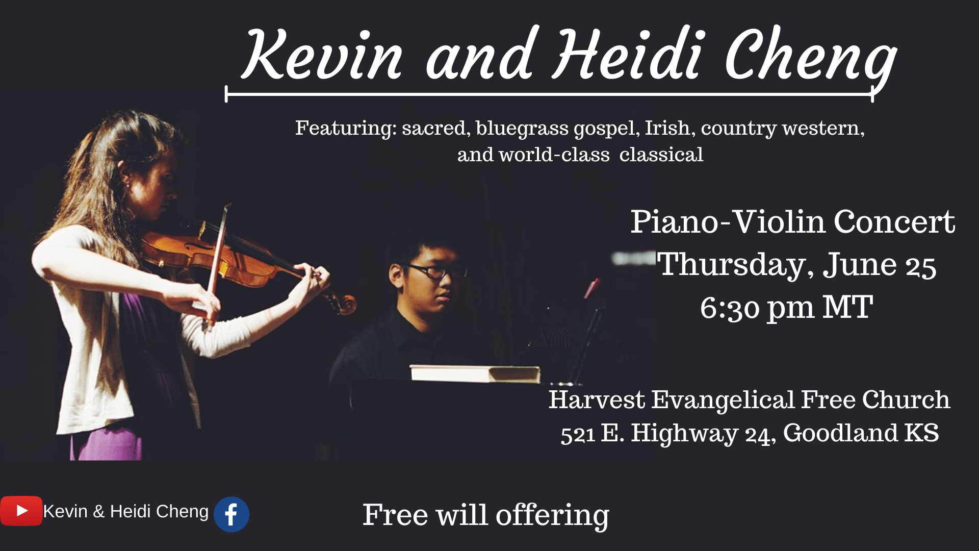 Kevin and Heidi Cheng  Piano- Violin Concert 