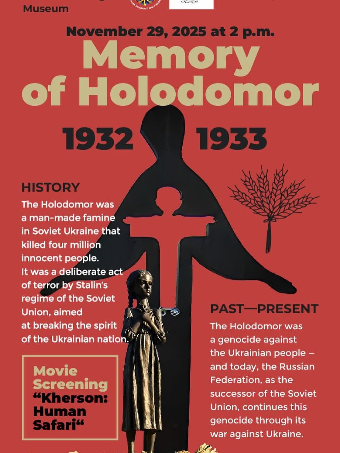 Theres an important event coming at the Holocaust museum in Dallas Saturday, 29 November. Come on out and support us. Bring the whole family, the museum is an experience everyone should have at least once - and you'll catch an important presentation.