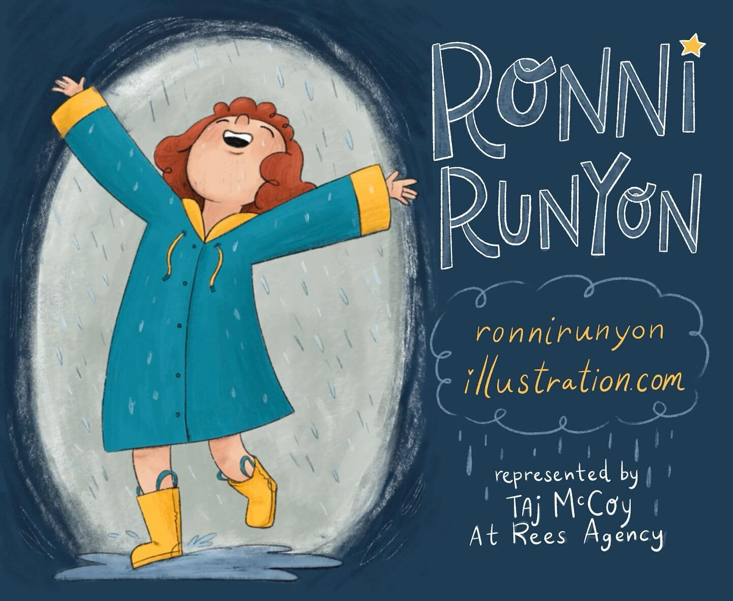 #Kidlitartpostcard April Showers ☂️ ! I'd love to work on a book surrounding nature 💕 I'm available for picture books, middle grade, and other fun projects you may have! I'm represented by Taj McCoy at Rees Agency. Check out more of my work at ronni