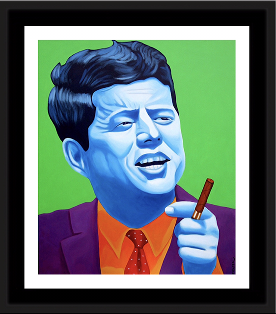 Framed 'JFK' - Limited Edition Lithograph by Christian Develter