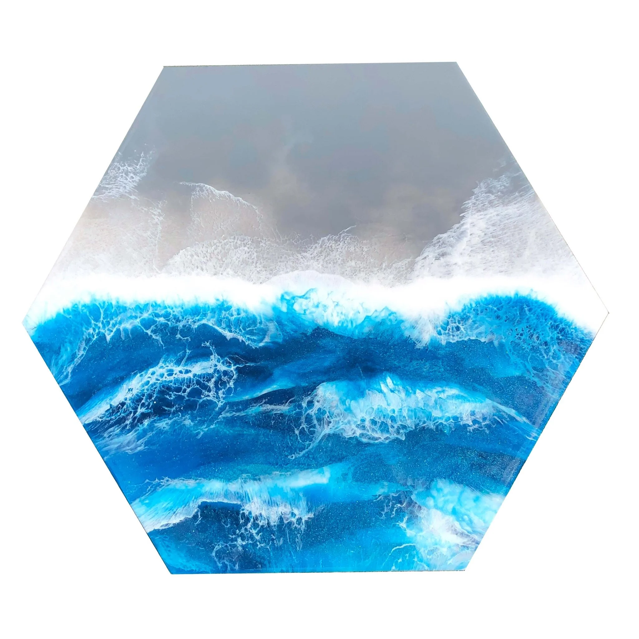 AS THE GREY SKY LOOMS OVER, THE WATER GLISTENS