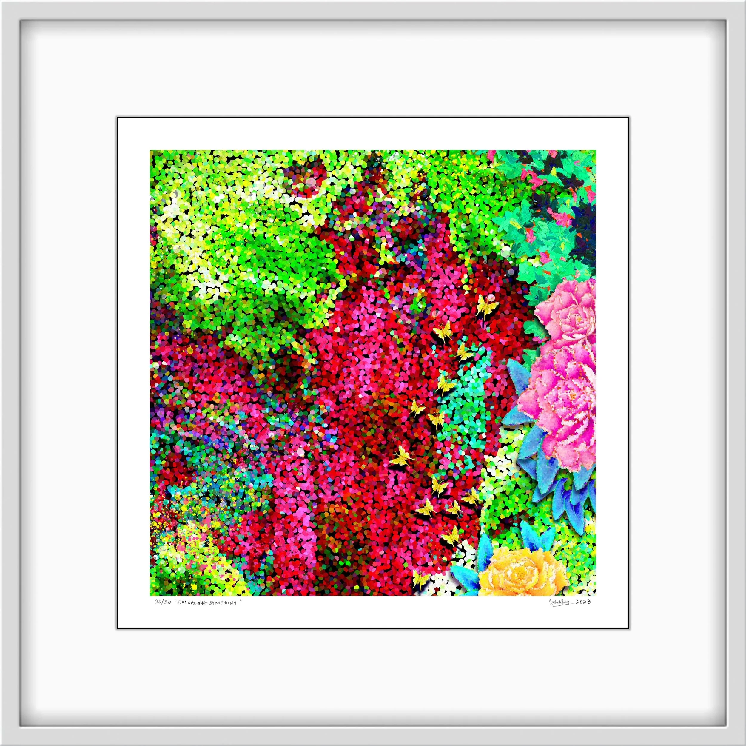Cascading Symphony Petite - 40cm x 40cm - Framed.JPG