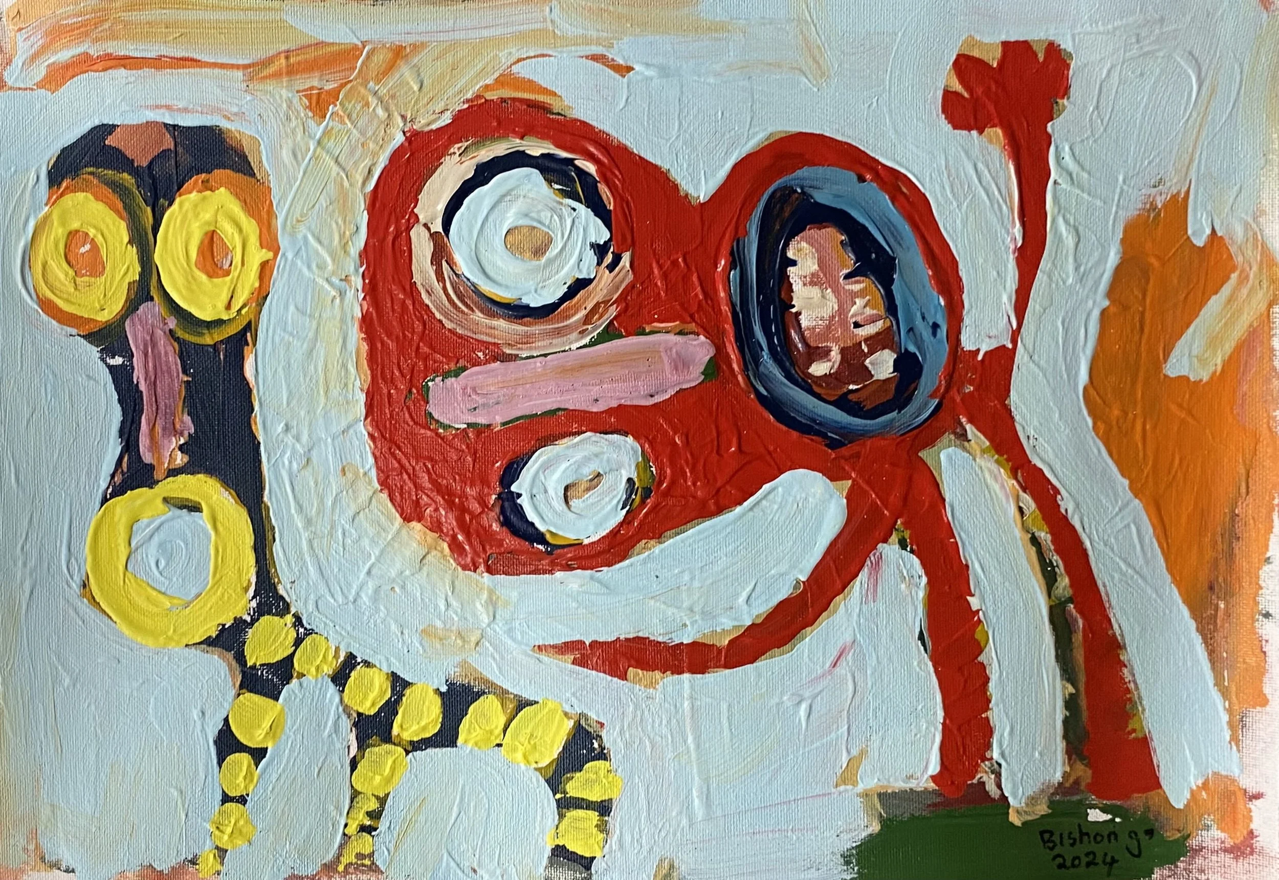 A Dog with Yellow Mouth