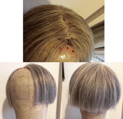 Hair topper built for client at private studio