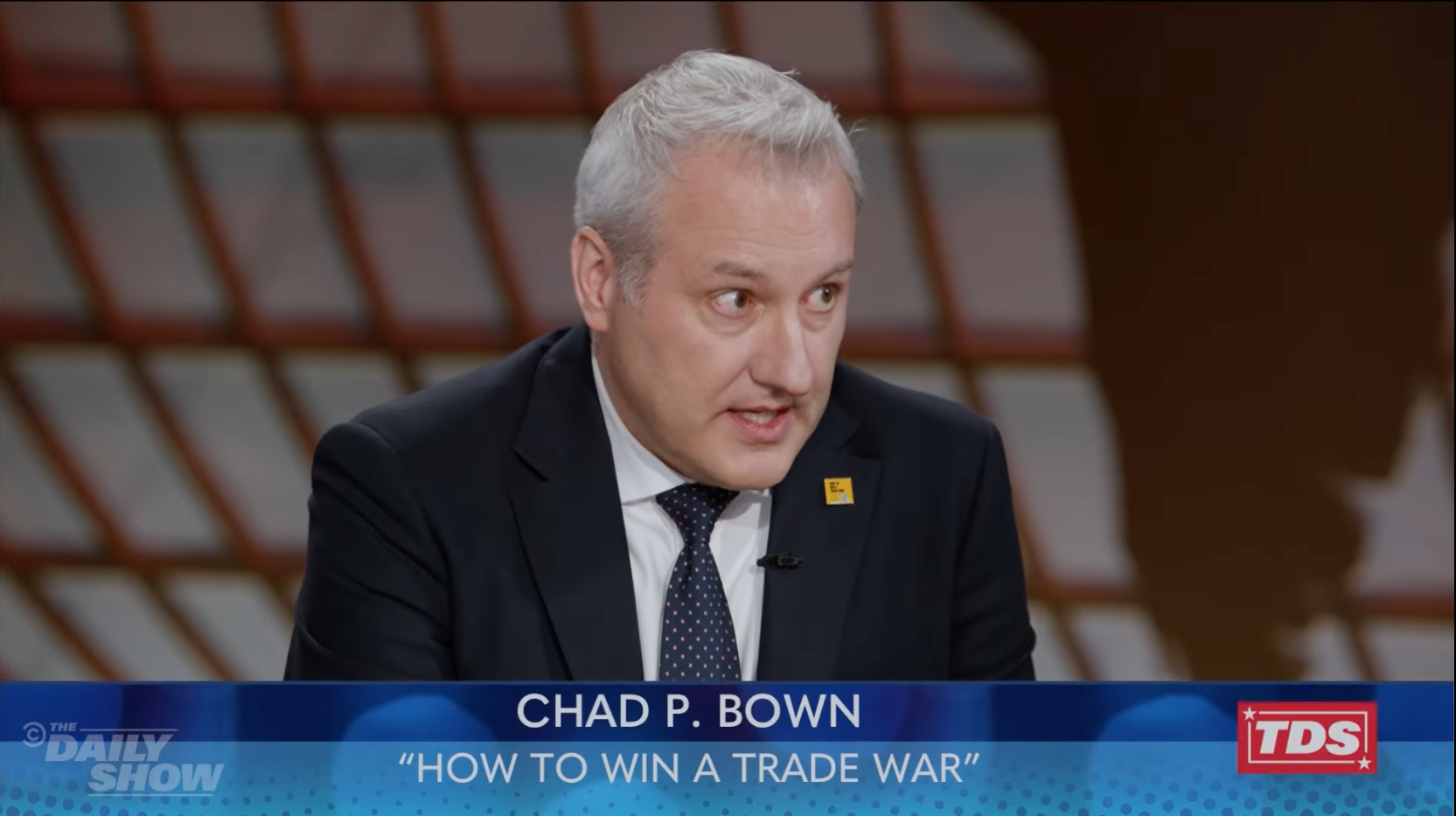 Makeup, hair, and grooming for Chad P. Bown on The Daily Show
