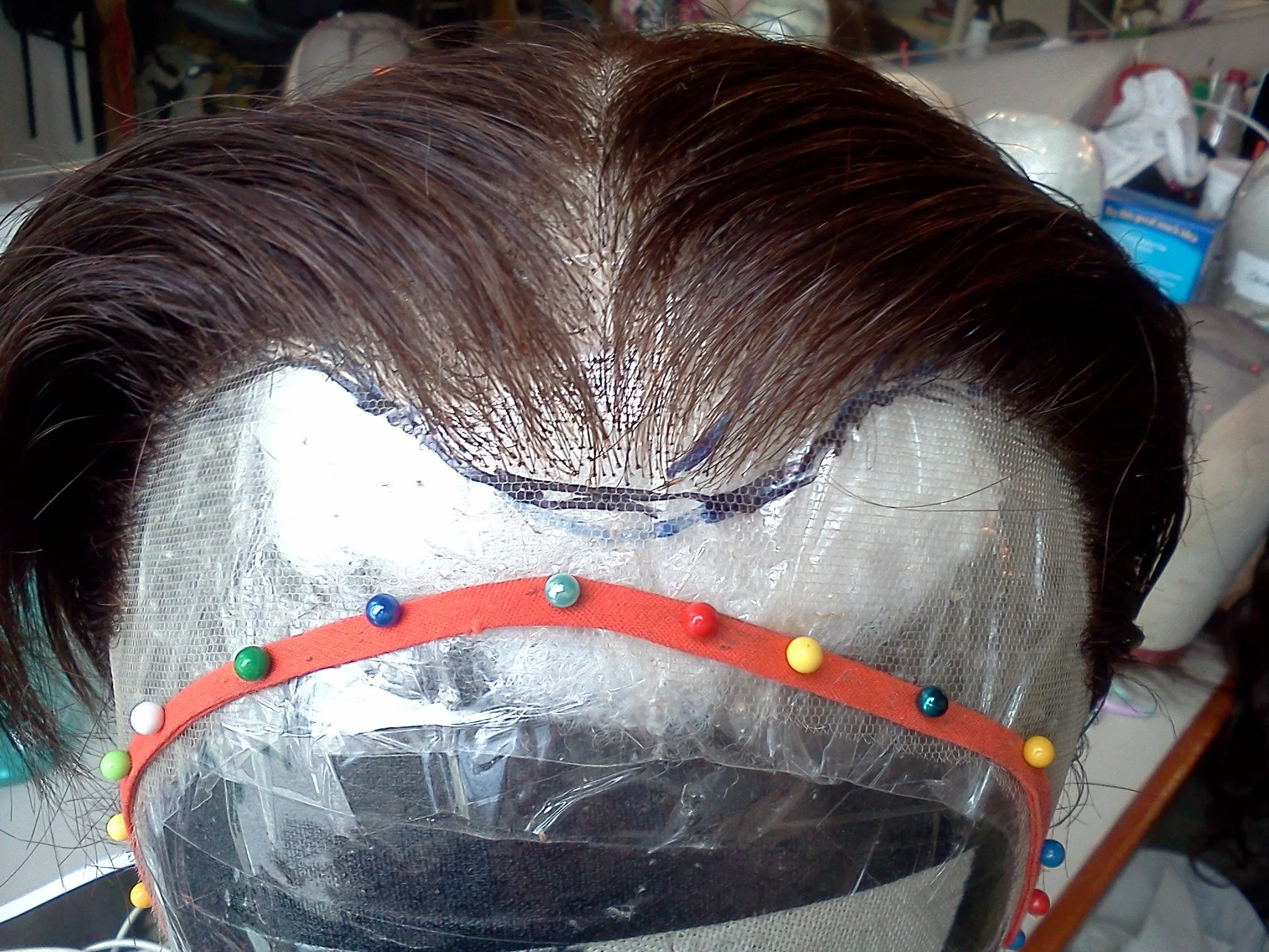 Fully ventilated wig for an opera singer at The Santa Fe Opera