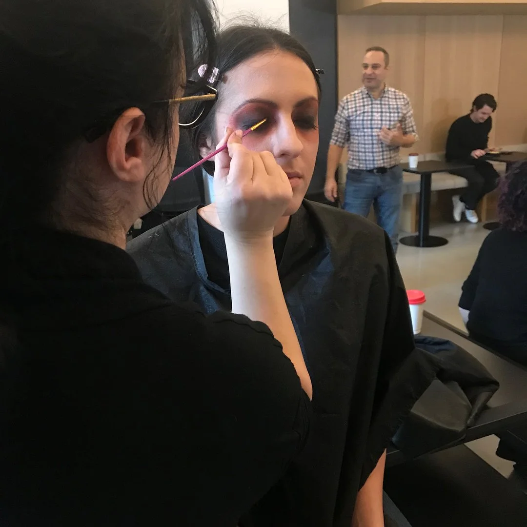 Applying Halloween Character Makeup for Event