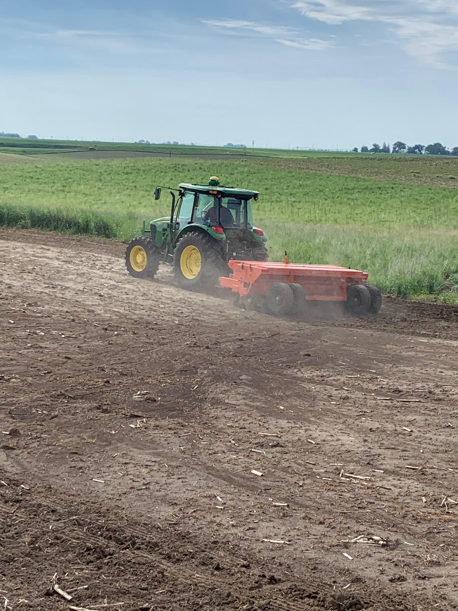 Prairie grass seeding against a cool season pasture we did a year prior