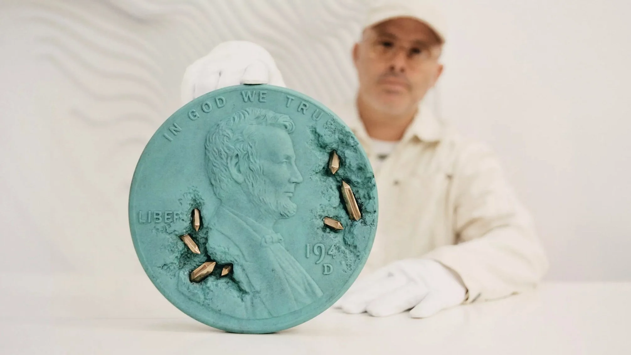 Daniel Arsham x Tiffany &amp; Co.: Bronze Eroded Penny Vessel &amp; HardWear Necklace