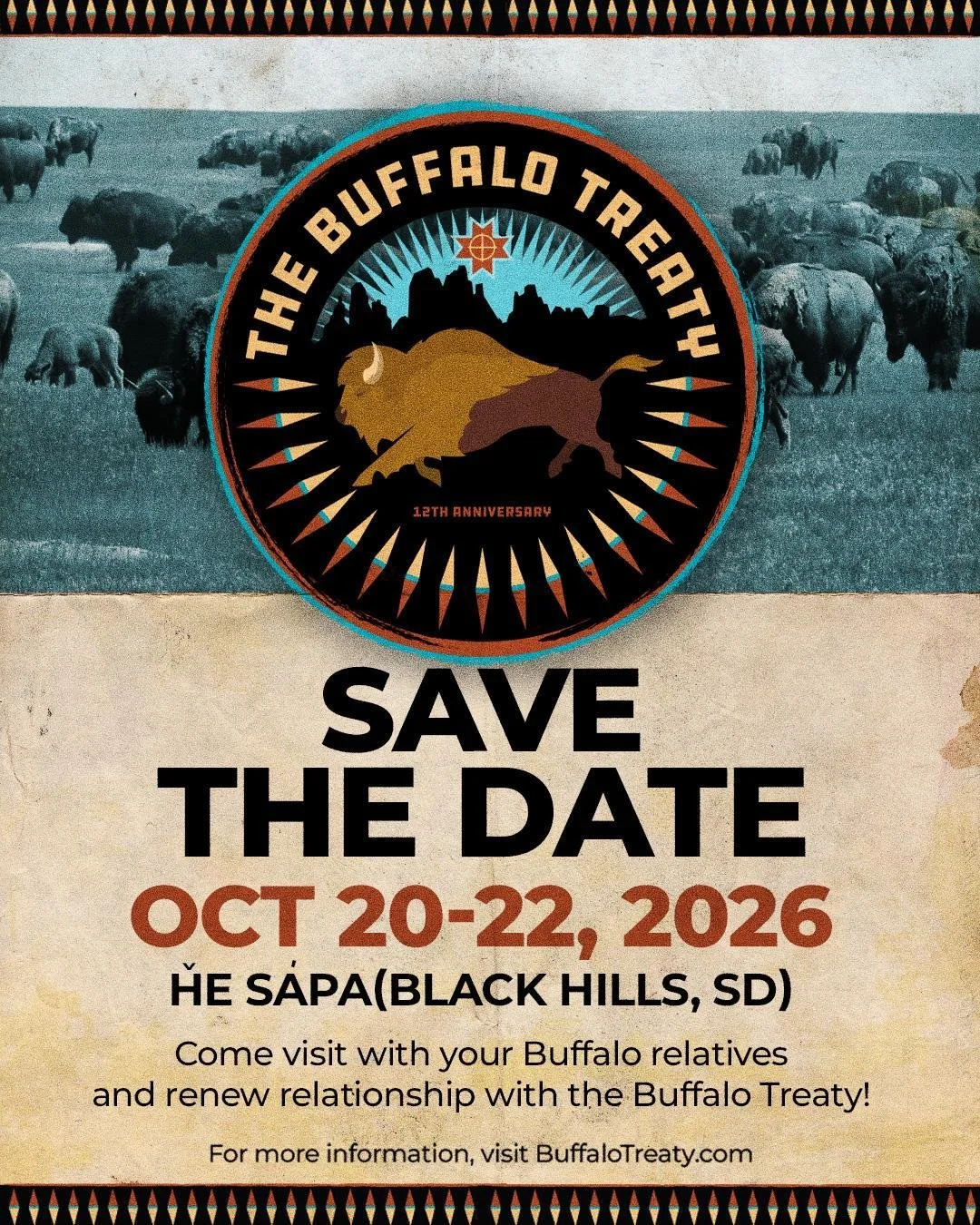 Buffalo Treaty 12th anniversary Save the date