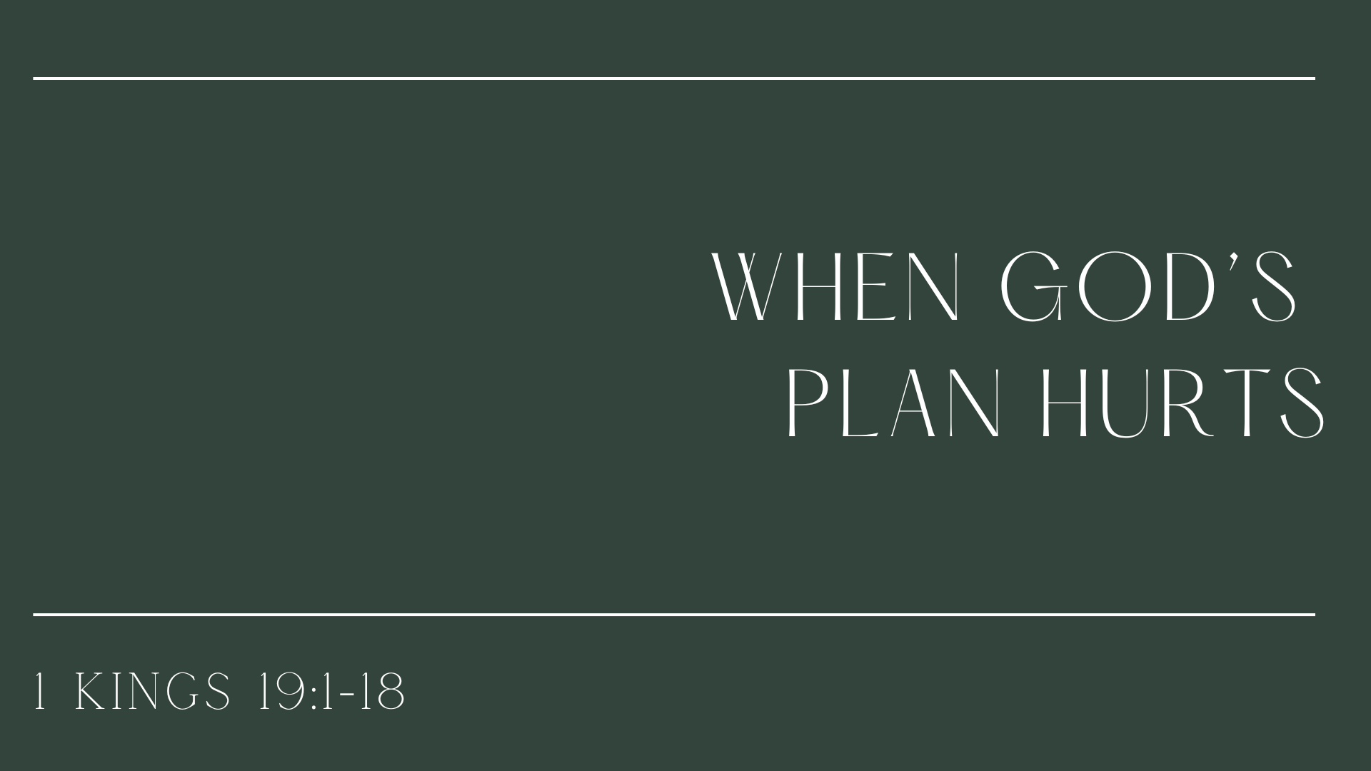 When God’s Plan Hurts