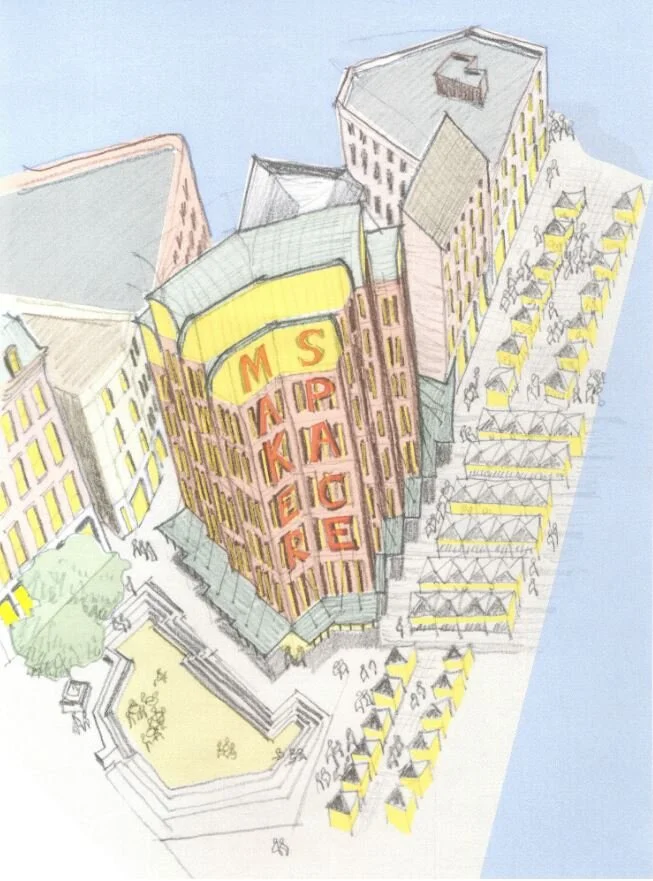 Architectural drawing sketchbook