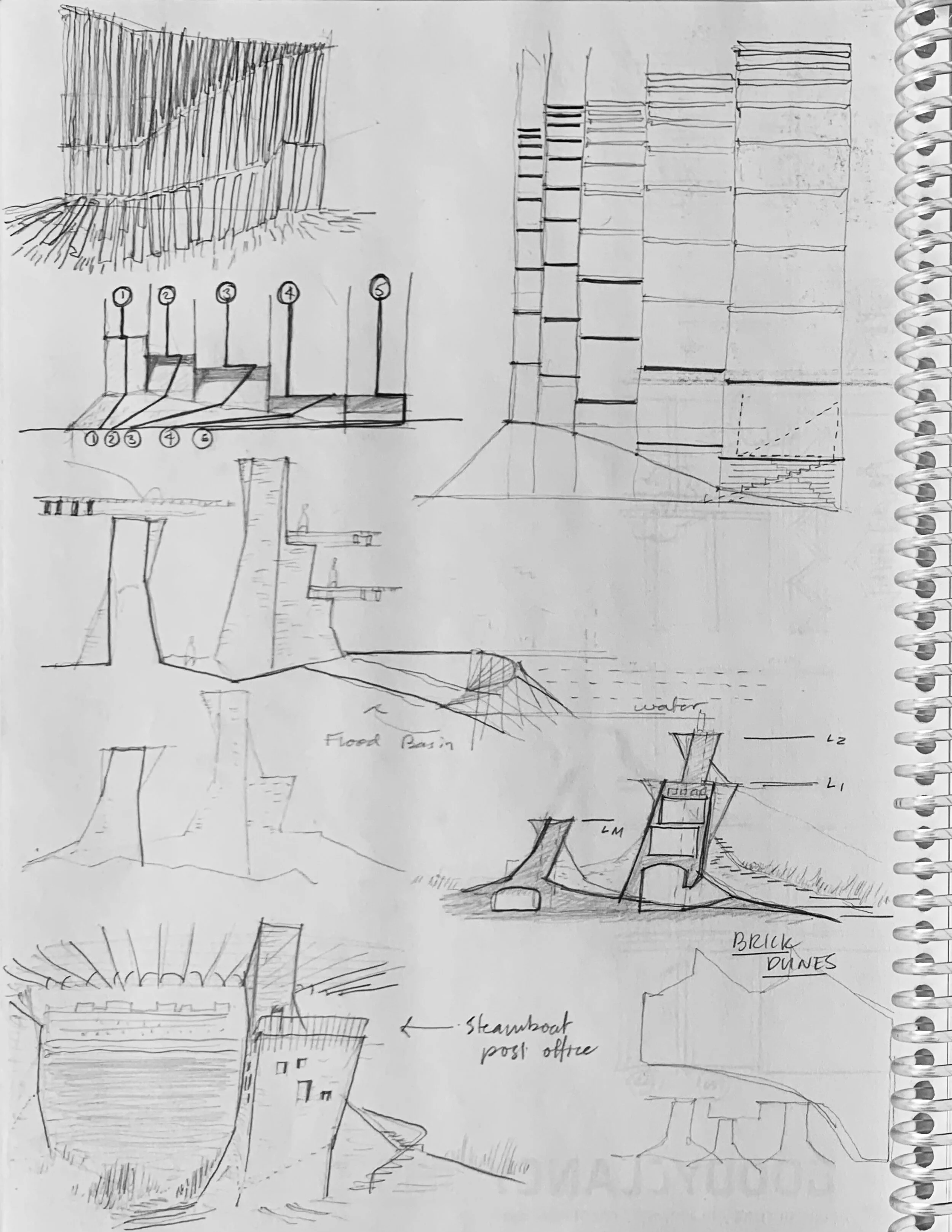 Architectural drawing sketchbook