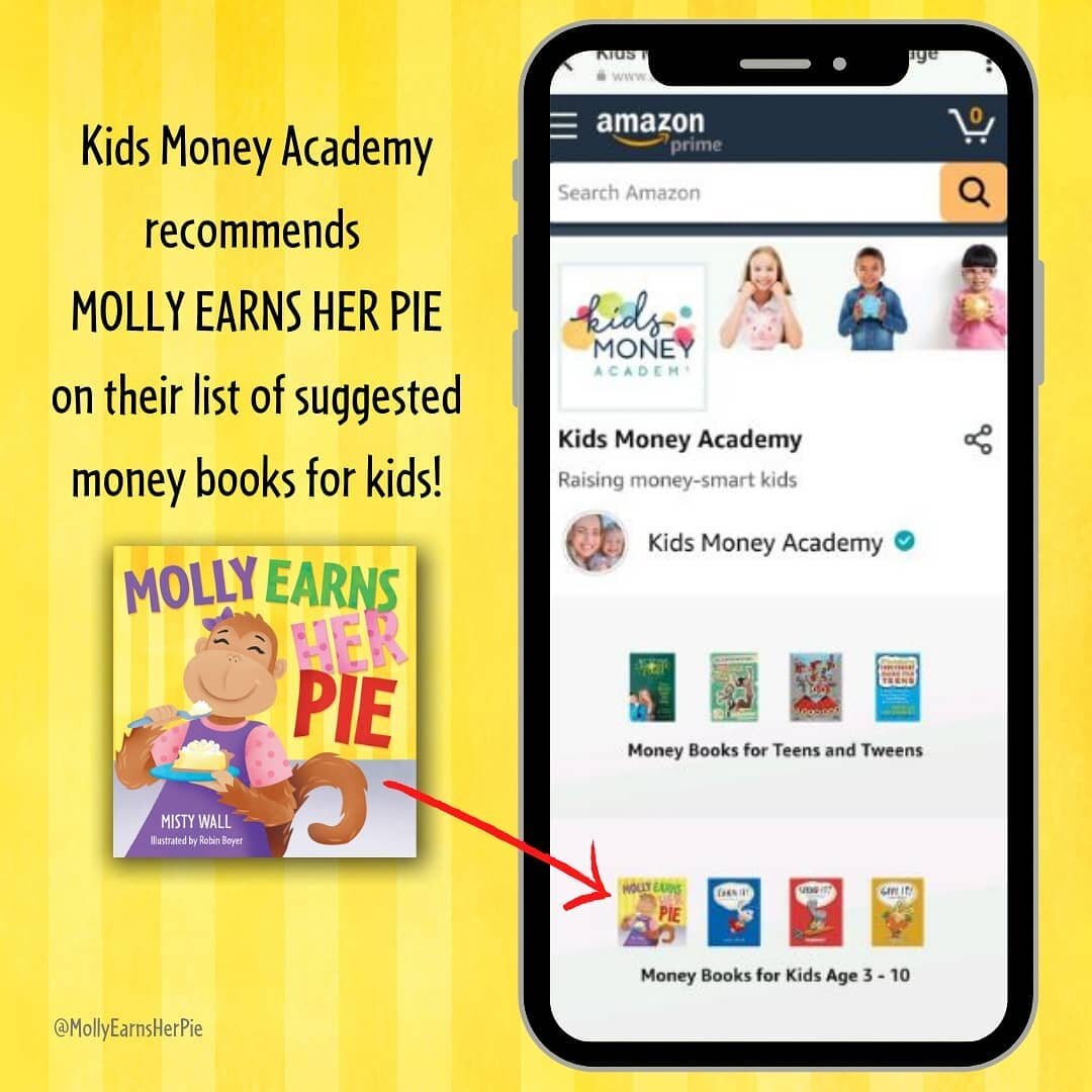 Kids Money Academy strives to provide parents with resources to raise money-smart kids. And they recommend MOLLY EARNS HER PIE on their list of great money books for kids! And we'd have to agree, MOLLY EARNS HER PIE is a great book to teach kids wher