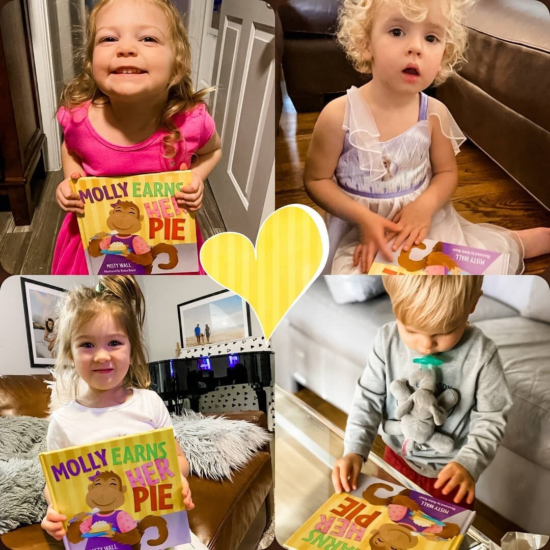 The book looks so much cuter in these hands 😍

MOLLY EARNS HER PIE is available for all the cutest hands! Order your copy today at all major book retailers...quick links in bio 🐒🍌🥧