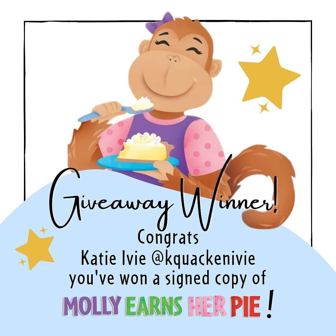 Congratulations to Katie Ivie @kquackenivie ! Your name was drawn as our Pi Day Giveaway Winner! A signed copy of MOLLY EARNS HER PIE is coming your way! Enjoy 😋