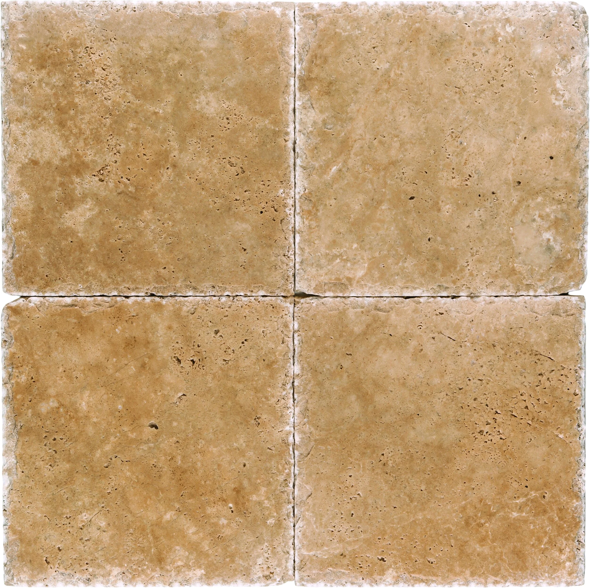 KS-1569_16X16 Romano Light Travertine Chiseled Brushed Tile.jpg