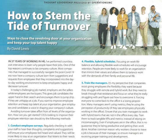 THOUGHT LEADERSHIP ARTICLE: Published in Chief Executive Magazine (Ghostwritten). This article saw 67% more pageviews than their benchmark.
