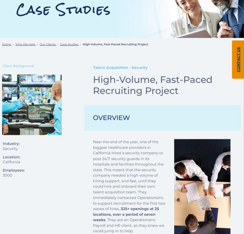 CASE STUDY: Recruiting Project
