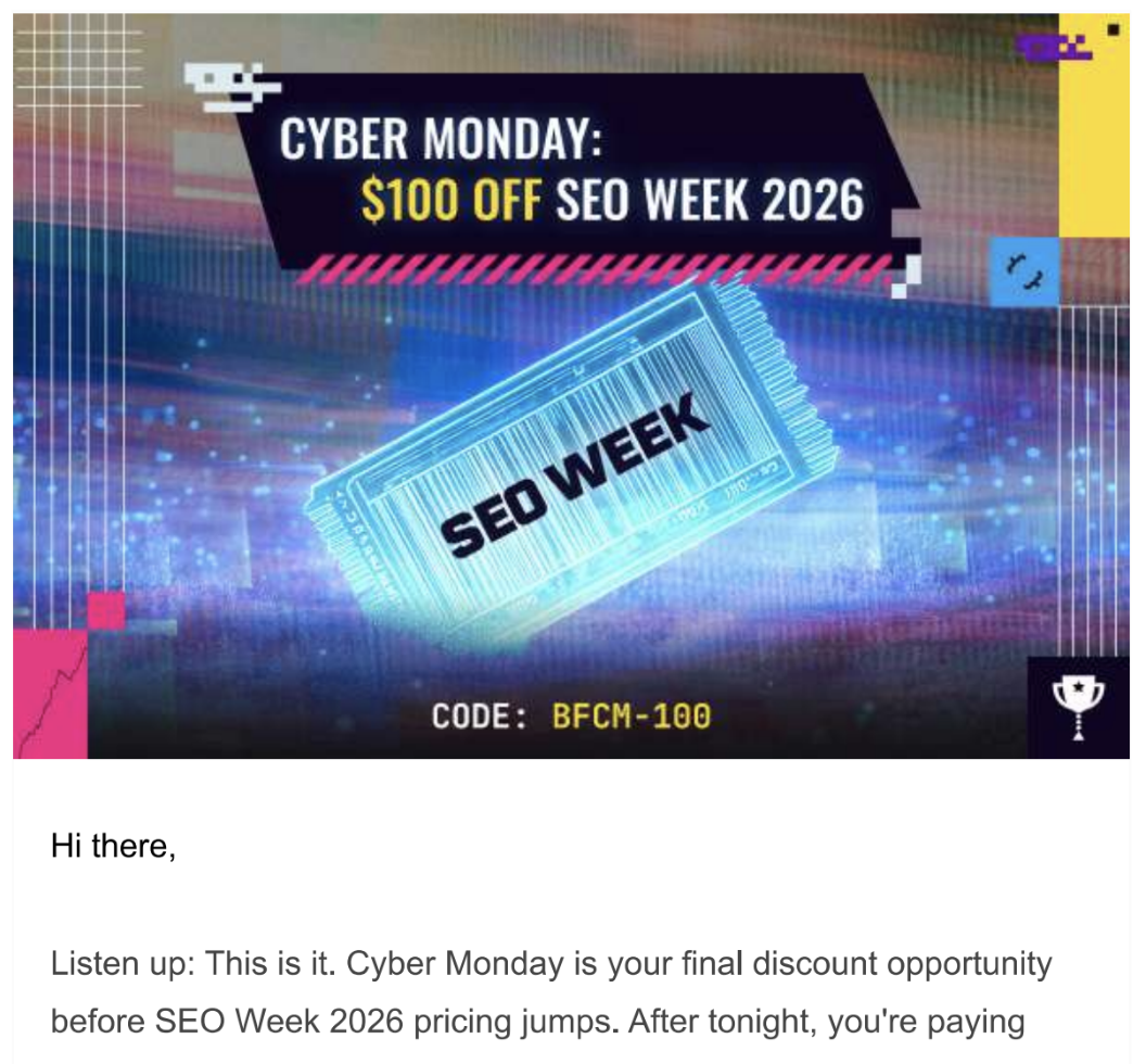 EMAIL: Cyber Monday 2025