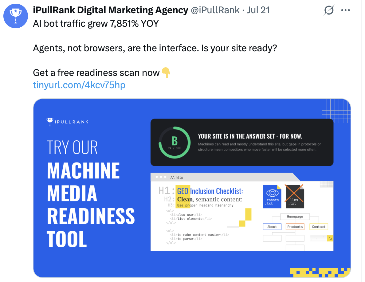 SOCIAL POST: AI Readiness Scan on X/Twitter