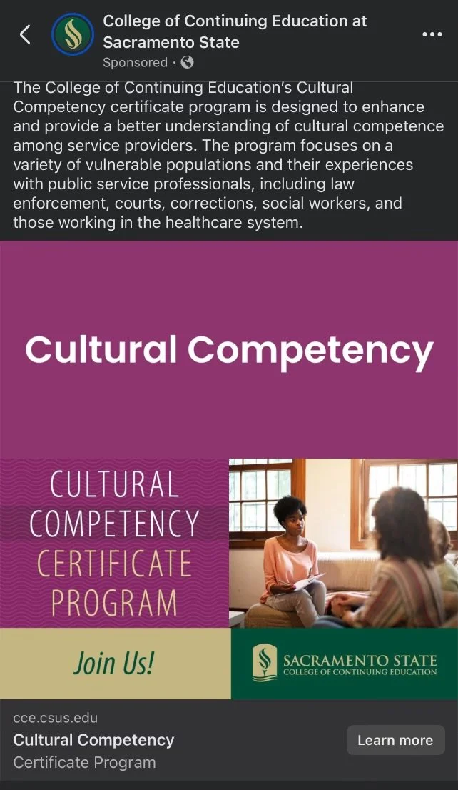 Developed  Sankofa Curriculum for the Certification Program through Continuing Education  2024