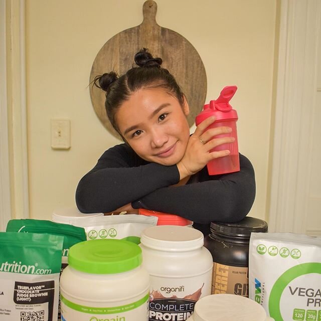 🌱VEGAN PROTEIN POWDER REVIEW🌱⁣
⁣
vegan protein powder gets a bad rap for either tasting overly grassy or being a &ldquo;poor&rdquo; source of protein.⁣
⁣
when choosing a plant-based powder, it often feels like there are sacrifices to be made&mdash;