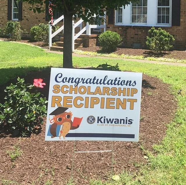 📣 Shout out to my awesome Kiwanis Club of Chesapeake for giving 3 seniors 🎓 a scholarship to help them as they head off to college in the Fall!  I love being part of an organization that helps children of all ages in our community.  Children are ou