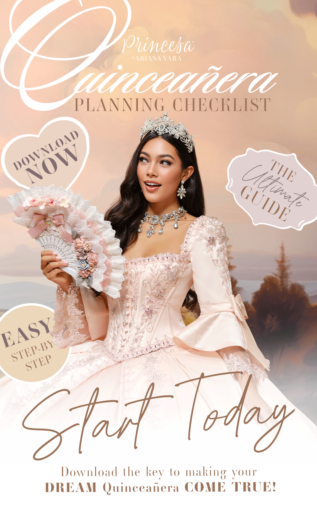 Quinceañera Planning Checklist Campaign: Email Hero Image, Adobe Ps