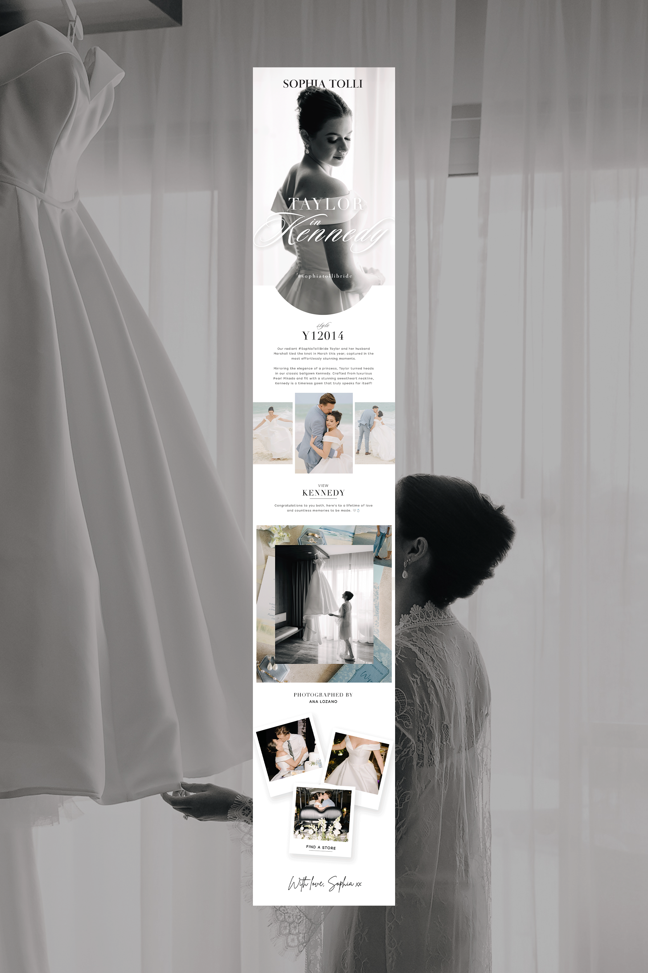 Sophia Tolli Australia, Consumer Email Campaign, Real Bride Template, Adobe Ps