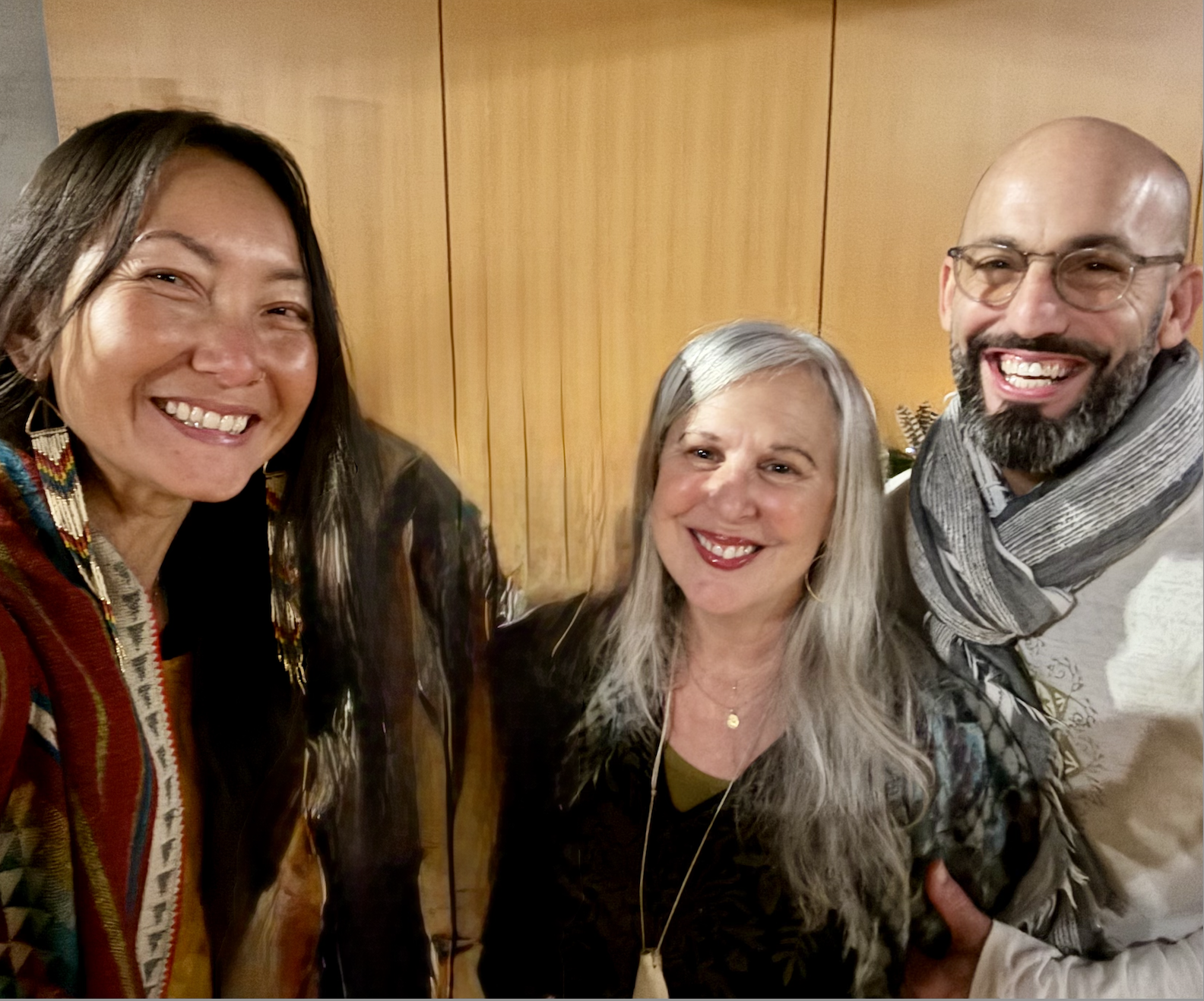 Jovinna, Malú and Jeff at Kripalu