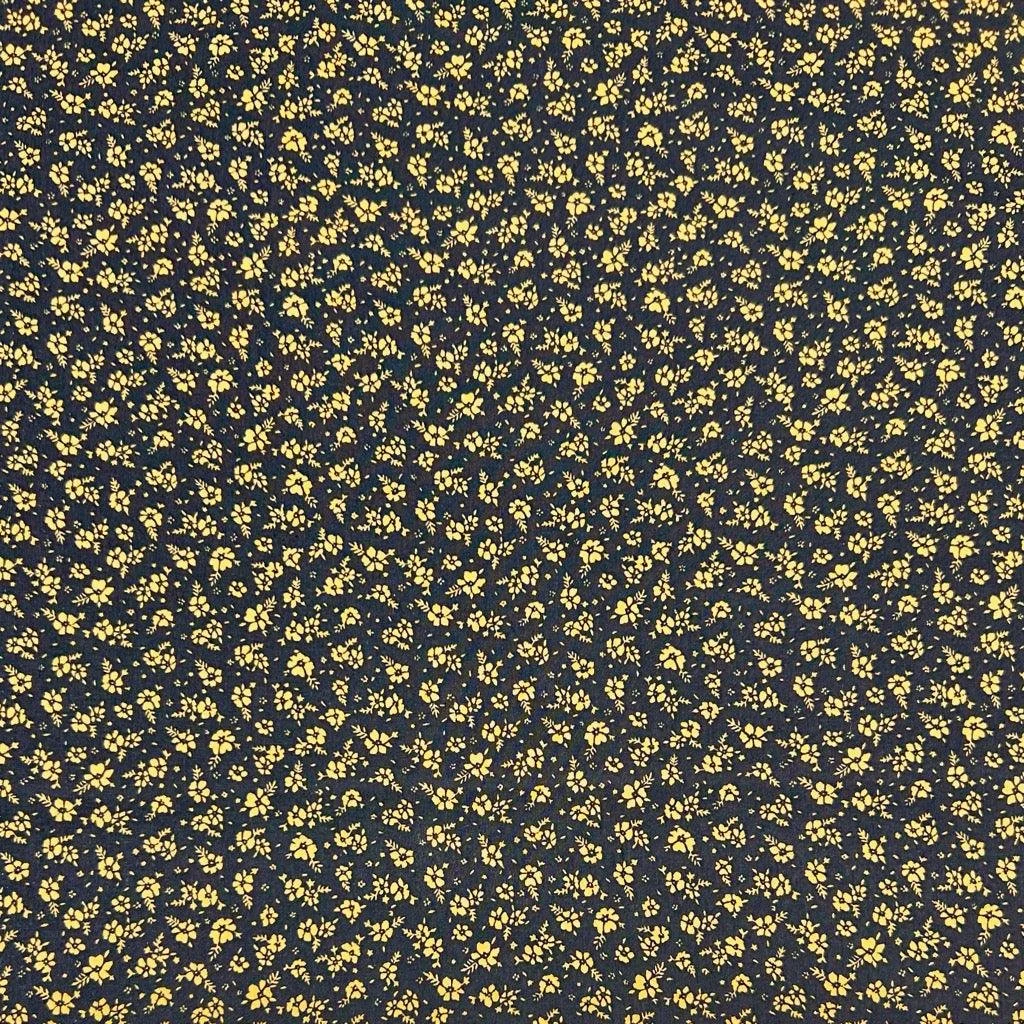 Gold Flowers on Black Cotton Poplin.jpg