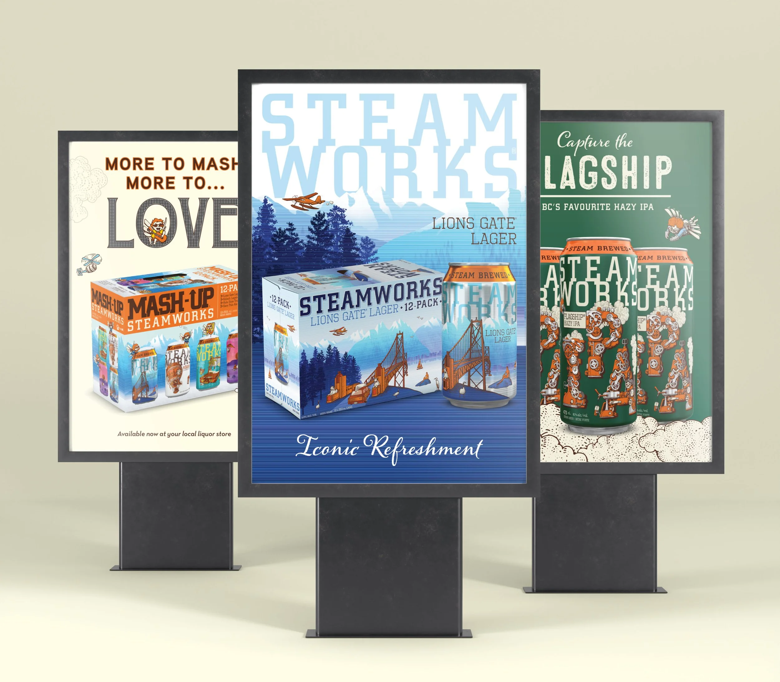 Digital Kiosk Ads - Steamworks Brewing Co.