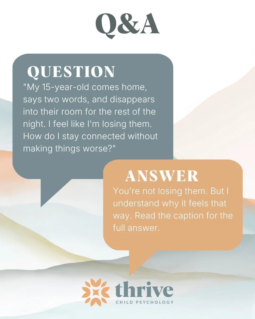 You're not losing them. But I understand why it feels that way.

First, some context: after a full day of performing, socially, academically, emotionally, in environments where everything is evaluated, many teens come home completely depleted. The ro