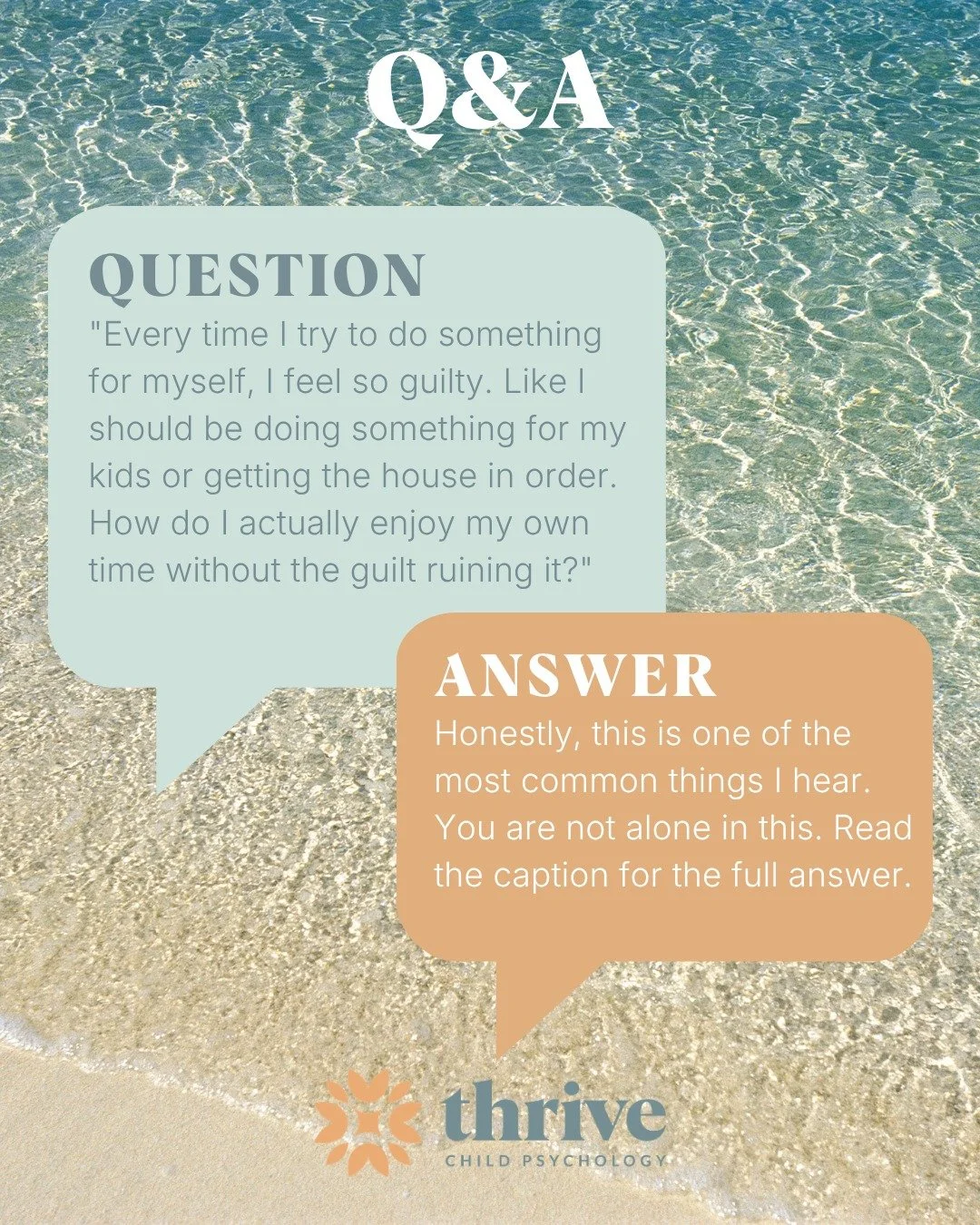 The guilt you're describing makes complete sense. And it's also getting in the way of the thing that would actually help you.

Here is something I come back to constantly: guilt and pressure are the two emotions that tend to show up most when parents