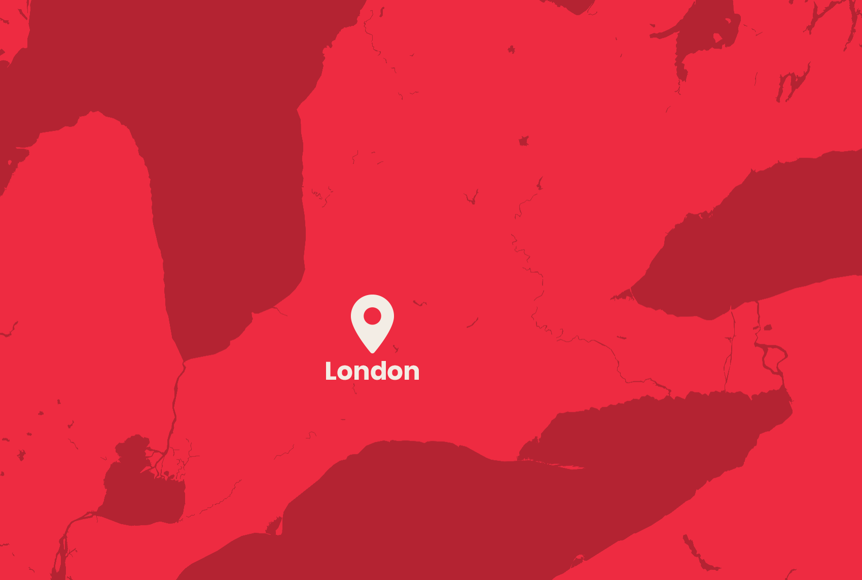 Map of Europe highlighting London with a location marker and label.
