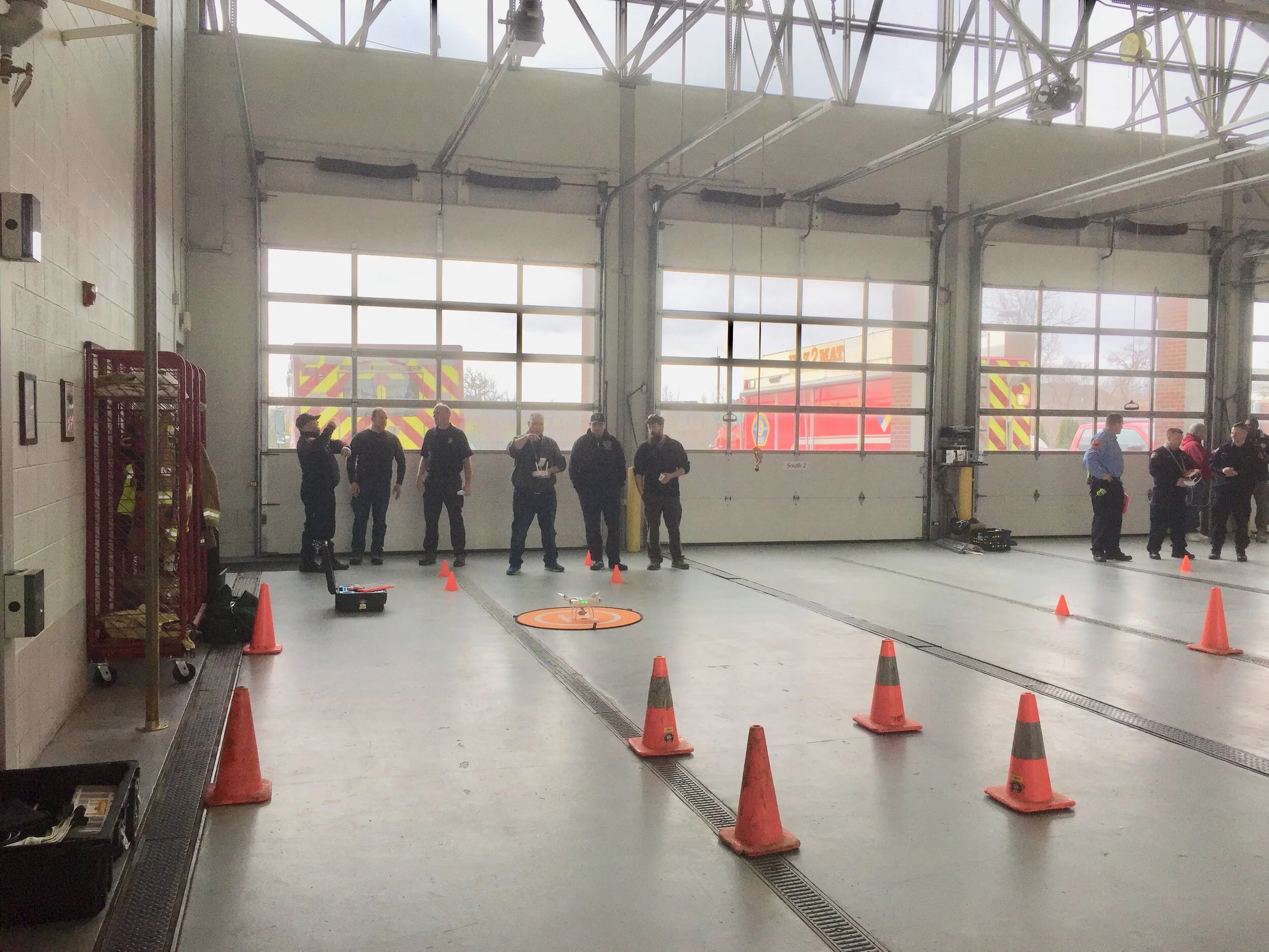Magda International teaching First Responder how to fly a drone 