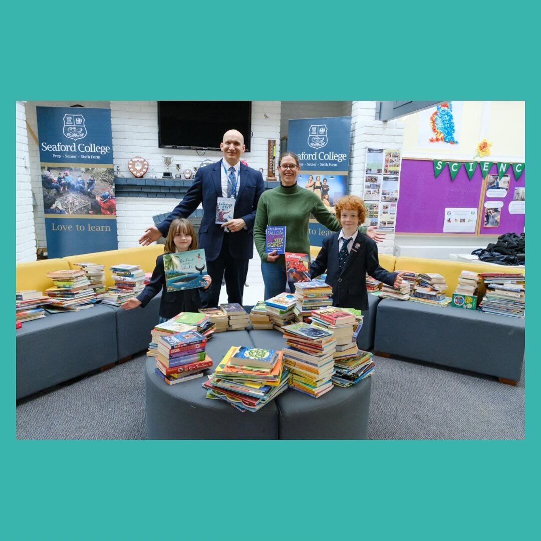 We have been blown away by the generosity of the children and staff at @seafordcollege who have donated this huge haul of books for the foodbanks through our Feed The Mind initiative. 
Placing books into the hands of the less fortunate children in ou