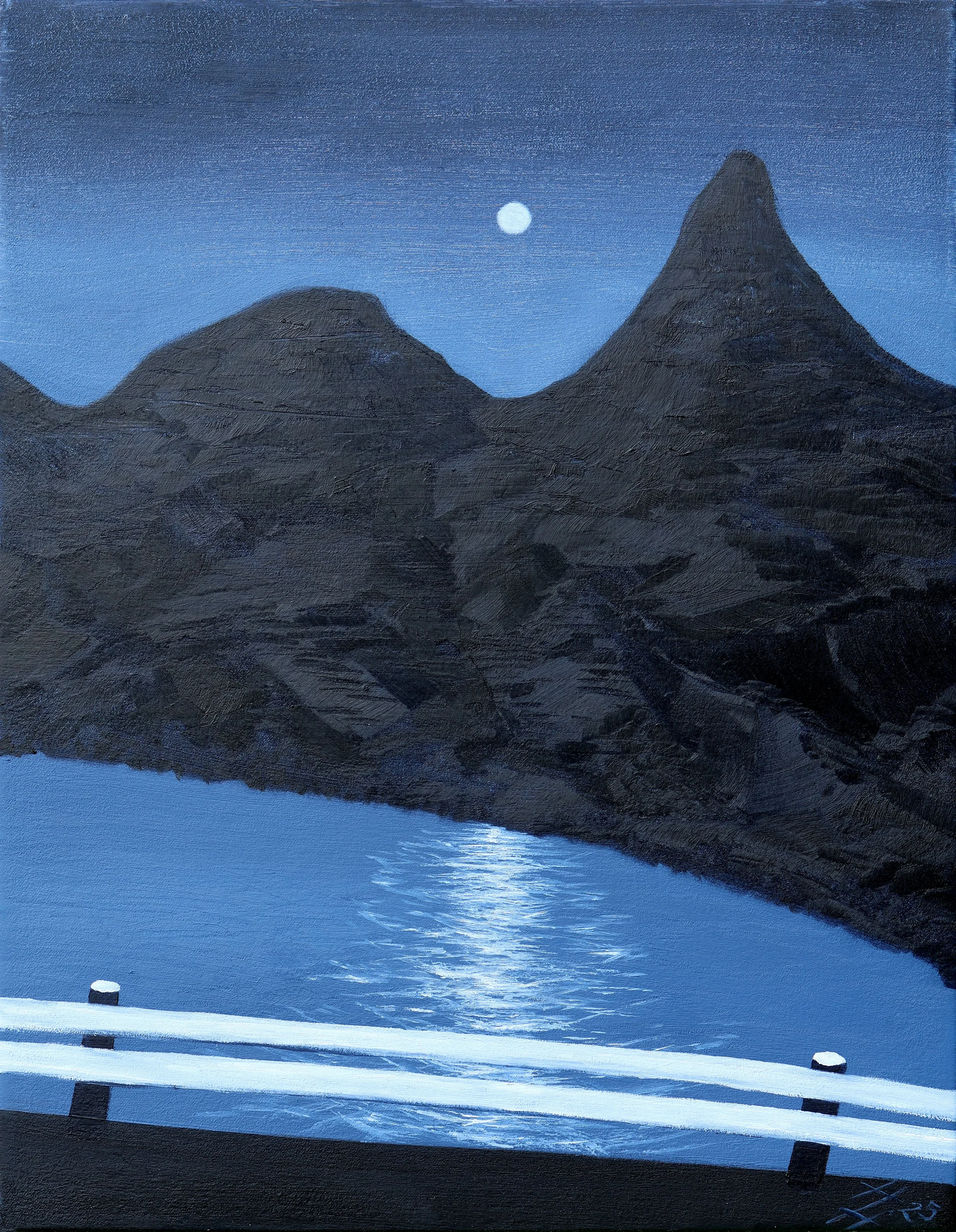 Ft. Collins Reservoir on the 4th of July 2nd Study, 14” x 18 ¼’,  35.56cm x 46.35cm, 
Oil on Canvas, 2025