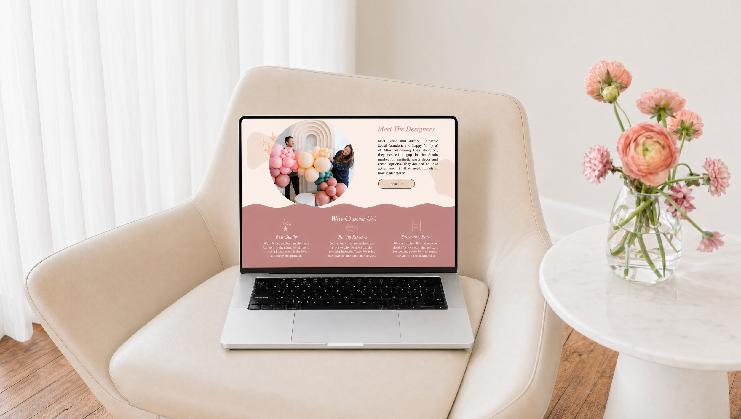Upscale Social Party Rental Company Brand Strategy & Identity