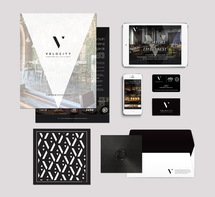 Velocity visual identity design by Emotif