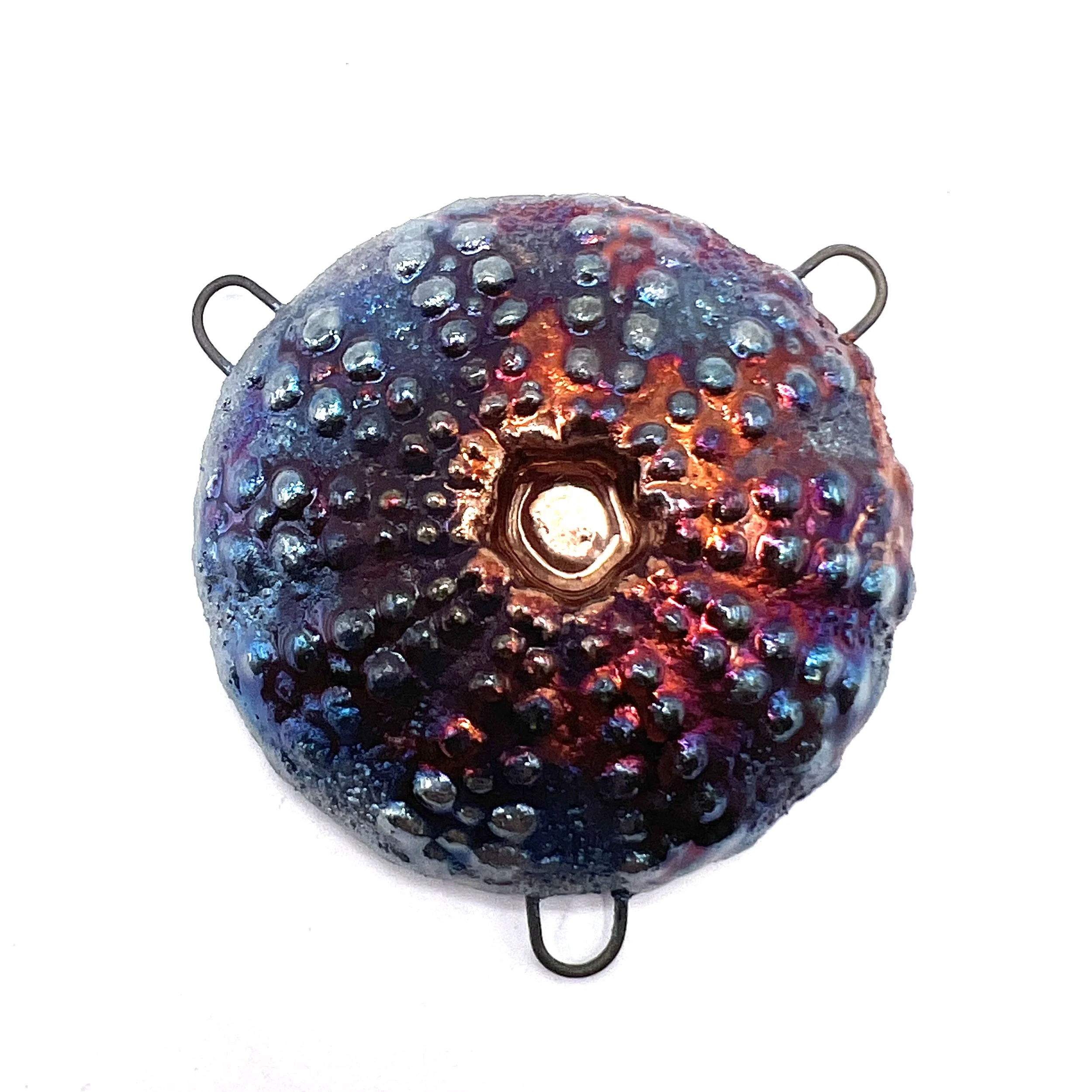 Sea Urchin Connector Pendant MAKU raku Jewelry Supplies MAKUstudio