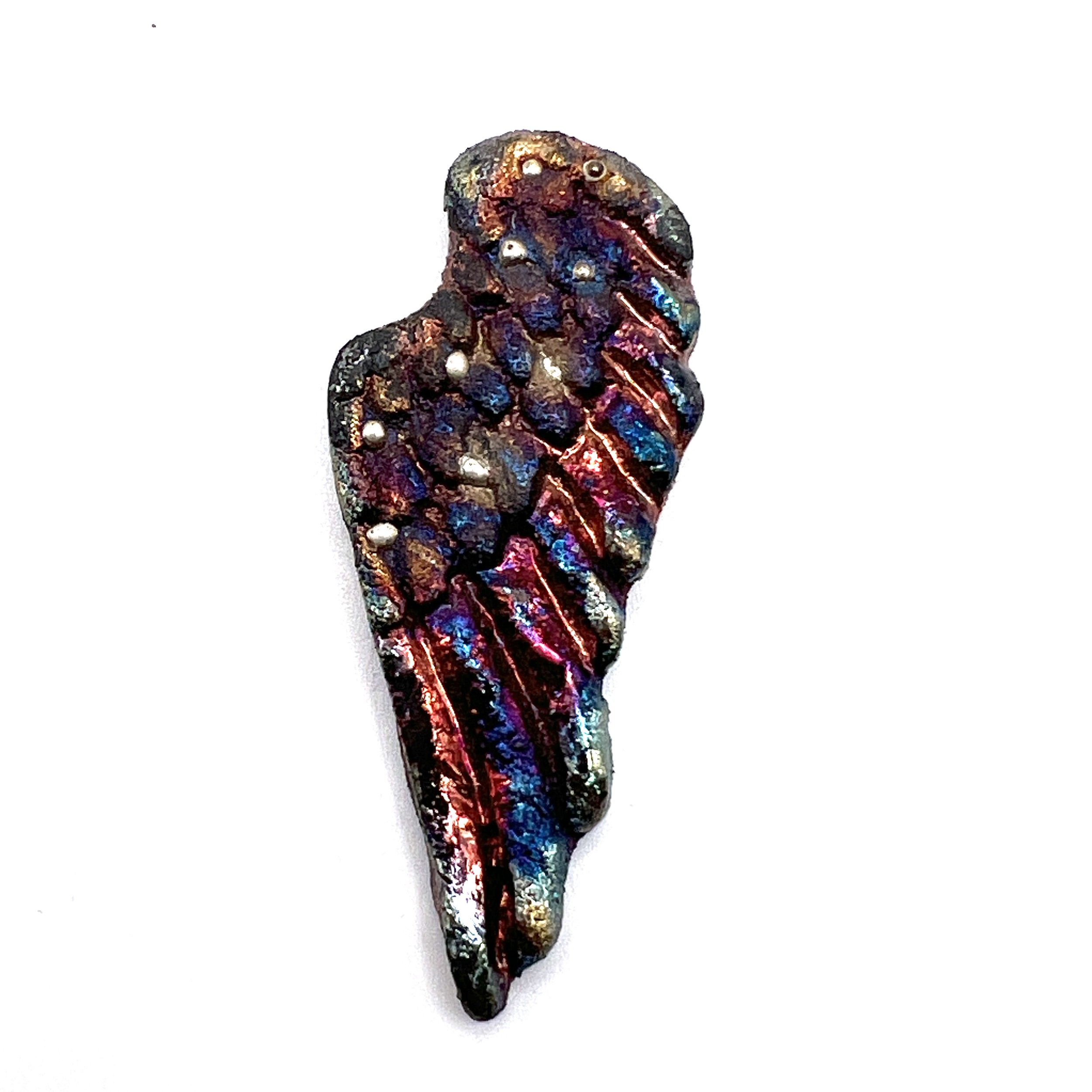 Angel Wing Raku Cabochon Ceramic Pottery Jewelry Supply Handmade by MAKUstudio MAKU raku